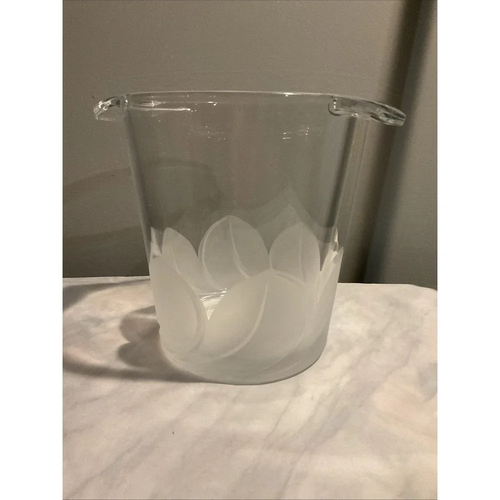 Cristal J. G. Durand Crystal Satin‎ Frost Design Champagne Ice Bucket